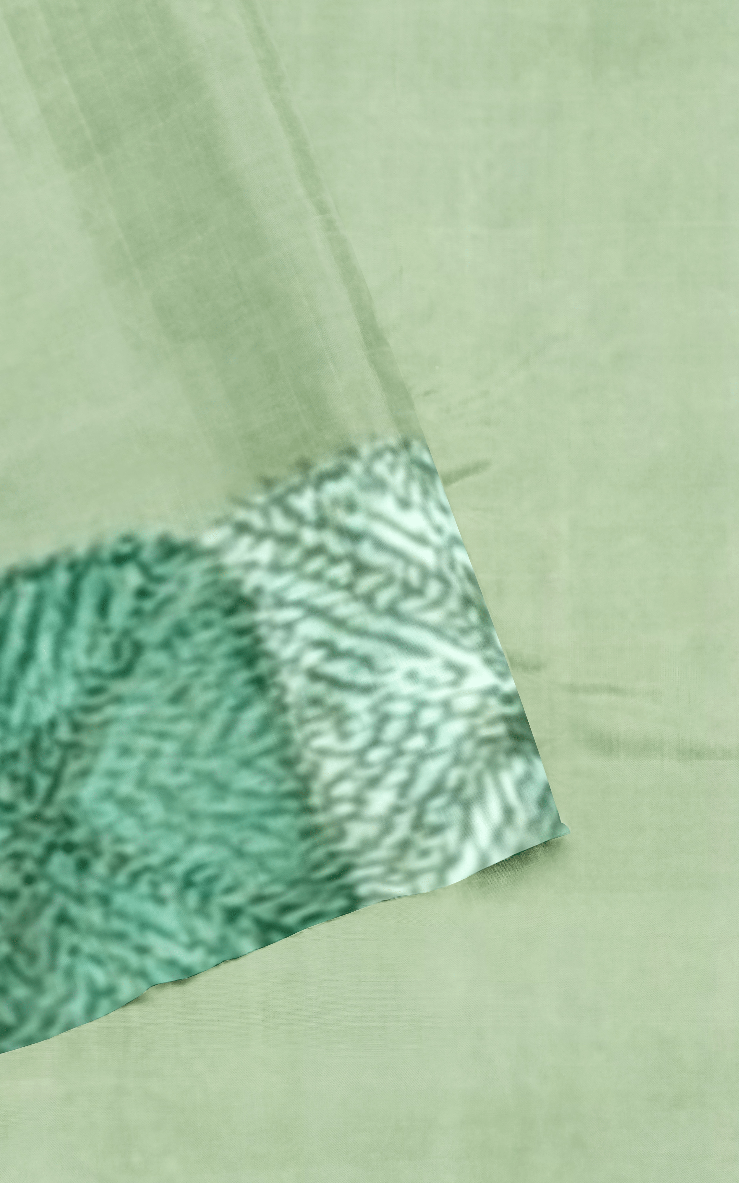 Divasutra Green Chignon Silk Chiffon Phulkari Saree