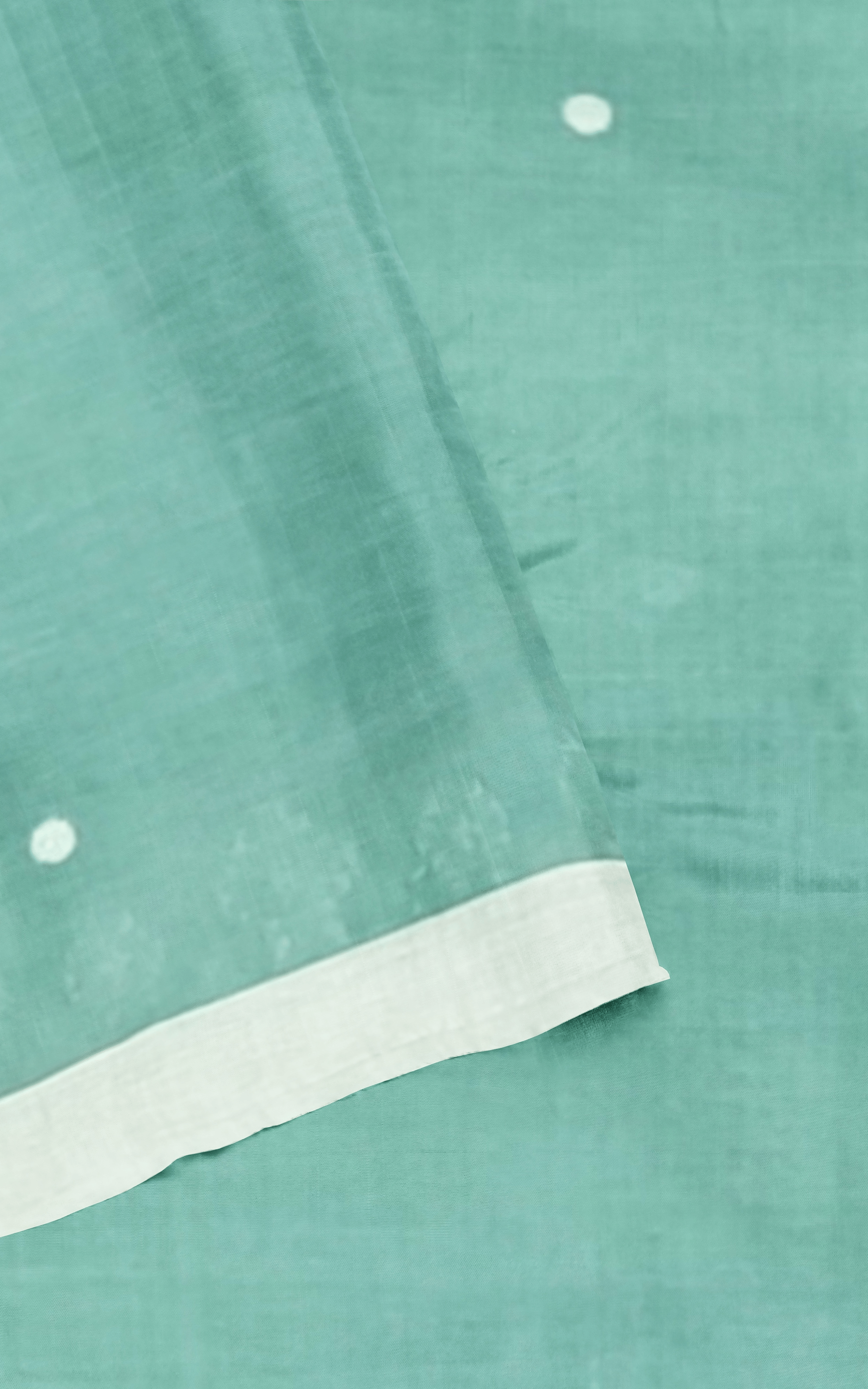 Divasutra Mint Green and White Cotton Jamdani Saree