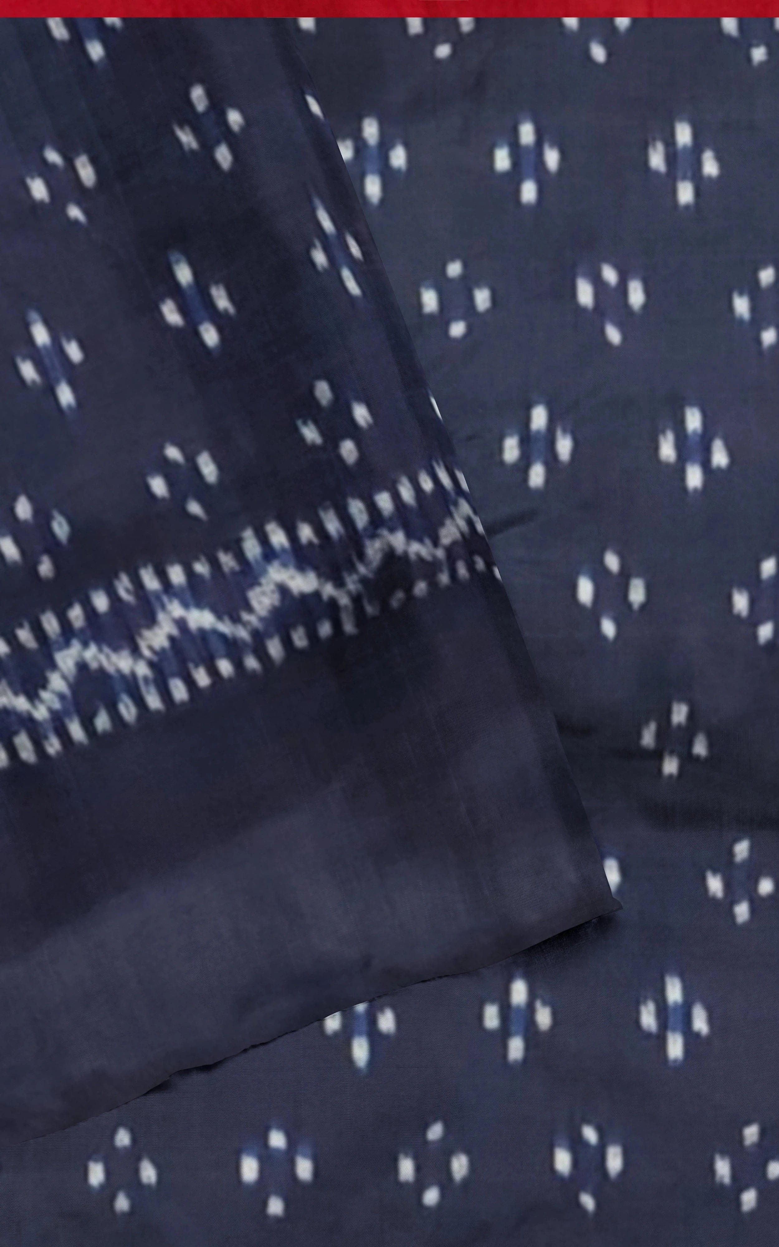 Divasutra White with Purple and Blue Telia Silk Ikkat Saree