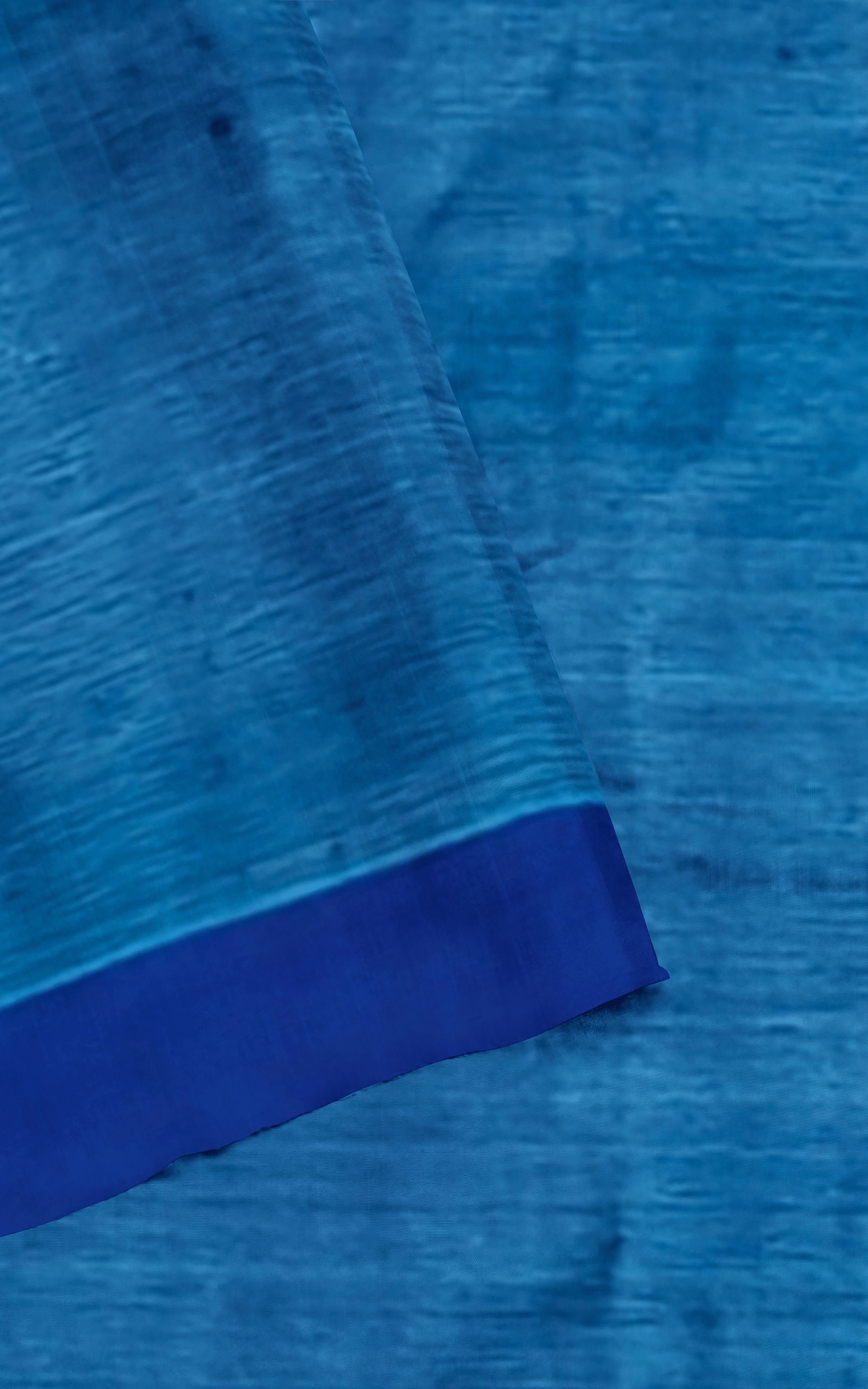 Divasutra Blue Tussar Silk Sozni Saree