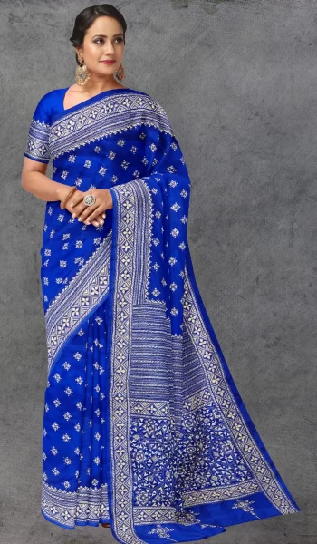 Blue Kantha Silk 1